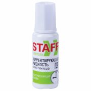 Корректирующая жидкость STAFF «Everyday» быстросохнущая, 15 мл, с кисточкой, 229398