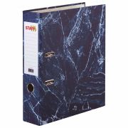 Папка-регистратор STAFF «Basic» БЮДЖЕТ с мраморным покрытием, 70 мм, без уголка, синяя, 229618