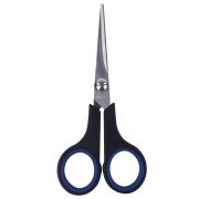 Ножницы BRAUBERG «Soft Grip», 140 мм, черно-синие, резиновые вставки, 3-х сторонняя заточка, 230760
