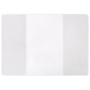 Обложка для паспорта, трудовой книжки нового образца, вертикальная, ПВХ, прозрачная, «ДПС», 1071.К