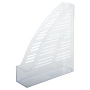 Лоток вертикальный для бумаг BRAUBERG «Standard», 245х70х295 мм, прозрачный, 237223