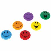 Магниты ЮНЛАНДИЯ 30 мм, НАБОР 6 шт., «СМАЙЛИК», ассорти, 237475