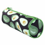 Пенал-тубус BRAUBERG, с эффектом SOFT TOUCH, полиэстер, «Black Avocado», 22х8 см, 270061