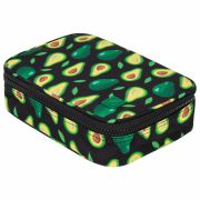 Пенал-косметичка BRAUBERG БОЛЬШОЙ, 1 отделение, 1 откидная планка, ткань, 21x15x6 см, «Avocado», 270706