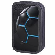 Пенал ЮНЛАНДИЯ, 2 отделения, ламинированный картон, 19х11 см, «Soccer ball», 270888