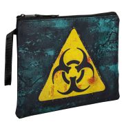 Папка для тетрадей BRAUBERG А5, 1 отделение, полиэстер, на молнии, с ручкой, «Caution», 270974