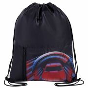 Мешок для обуви ЮНЛАНДИЯ, карман на молнии, 33х42 см, «High speed», 271055