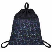 Мешок для обуви BRAUBERG БОЛЬШОЙ, с ручкой, карман на молнии, сетка, 49х41 см, «Cats», 271059