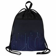 Мешок для обуви BRAUBERG БОЛЬШОЙ, с ручкой, карман на молнии, сетка для вентиляции, 49х41 см, «Electro», 271061