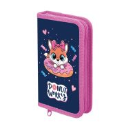 Пенал ЮНЛАНДИЯ, 1 отделение, металлизированный картон, конгрев, 19х11 см, «Donut worry», 272281