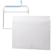 Конверты С4 (229х324 мм), отрывная лента, 100 г/м2, КОМПЛЕКТ 500 шт., внутренняя запечатка, С4НКРс