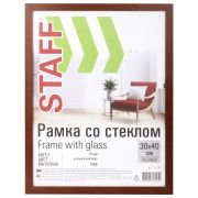 Рамка 30х40 см «итальянский орех» STAFF «Grand», багет 18 мм, стекло, МДФ, 391198