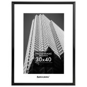 Рамка 30х40 см небьющаяся, багет 14 мм, пластик, BRAUBERG «Original», черная, 391230