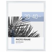 Рамка 30х40 см небьющаяся, багет 17,5 мм, пластик, BRAUBERG «Colorful», белая, 391242