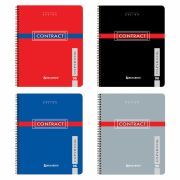 Тетрадь А5, 96 л., BRAUBERG, гребень, клетка, обложка картон, «CONTRACT», 400527
