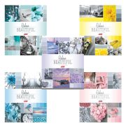 Тетрадь А5, 96 л., HATBER, скоба, клетка, обложка картон, «BEAUTIFUL COLOURE» (5 видов), 96Т5В1, T241349
