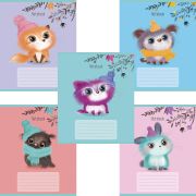 Тетрадь 12 л., ПЗБМ, клетка, фольга, «Шмяк!» (5 видов), 017996