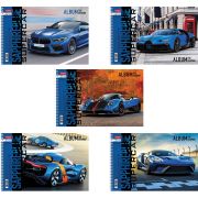 Альбом для рисования А4 32 л., спираль, обложка картон, HATBER, 205х290 мм, «Supercar» (5 в спайке), 32А4Всп