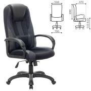 Кресло компьютерное BRABIX PREMIUM «Rapid GM-102», экокожа/ткань, черное/серое, 532105