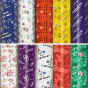 Бумага упаковочная «Funny Notes», 70x100 см, 10 дизайнов ассорти, ЗОЛОТАЯ СКАЗКА, 591919