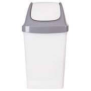 Ведро-контейнер 50 л, с крышкой (качающейся), для мусора, «Свинг», 74х40х35 см, серое, IDEA, М2464