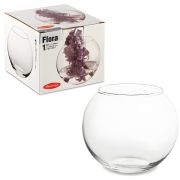 Ваза «Flora», круглая, высота 10 см, стекло, PASABAHCE, 43417