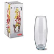 Ваза «Flora», овальная, высота 26 см, стекло, PASABAHCE, 43966