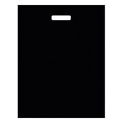 Пакет с вырубной ручкой ПВД, 57х44 см, «Черный», 80 мкм