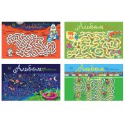 Альбом для рисования, А4, 20 л., скоба, TWIN лак, ПЗБМ, 205х295 мм, «Лабиринт» (4 вида), 049340