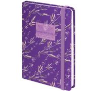 Ежедневник недатированный с резинкой А5 (145х203 мм), BRAUBERG, твердый, 128 л., «Лаванда», 114556