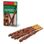 Печенье-соломка LOTTE «Pepero Almond», в шоколадной глазури с миндалем, в картонной упаковке, 36 г, Корея, 62004MO