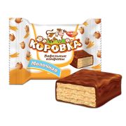 Конфеты шоколадные РОТ ФРОНТ «Коровка», вафельные с молочной начинкой, 250 г, пакет, РФ09755