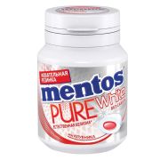 Жевательная резинка MENTOS Pure White «Клубника», 54 г, банка, 67842