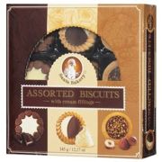 Печенье БИСКОТТИ «Santa Bakery», ассорти с кремовыми начинками, 345 г