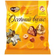 Конфеты шоколадные РОТ ФРОНТ «Осенний вальс» с цельным фундуком, 250 г, пакет, РФ03933