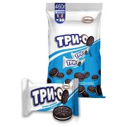 Печенье АККОНД «Трио» какао с начинкой со вкусом пломбира, 460 г, 207000416360003