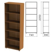 Шкаф (стеллаж) «Монолит», 740х390х2050 мм, 4 полки, цвет орех гварнери, ШМ44.3