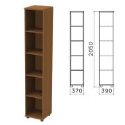 Шкаф (стеллаж) «Монолит», 370х390х2050 мм, 4 полки, цвет орех гварнери, КМ45.3