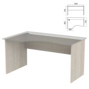 Стол эргономичный ЧАСТЬ 2 «Арго», 1400х900х760 мм, левый/правый, ясень шимо