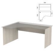 Стол эргономичный ЧАСТЬ 2 «Арго», 1600х1200х760 мм, левый/правый, ясень шимо