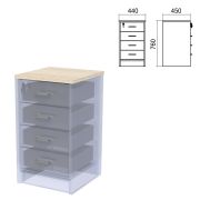 Крышка для тумбы приставной (АТ-05) «Арго», 440х450х22 мм, ясень шимо