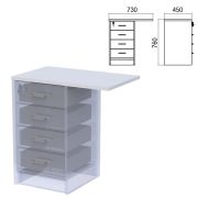 Крышка для тумбы приставной (АТ-05) «Арго», 730х450х22 мм, серый