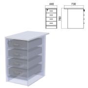 Крышка для тумбы приставной (АТ-07) «Арго», 440х730х22 мм, серый