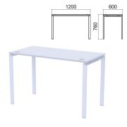 Столешница стола на металлокаркасе «Арго», 1200х600х760 мм, серая