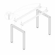 Опоры МЕТАЛЛ 50х25 мм к столам БЕНЧ «Арго», КОМПЛЕКТ 2 шт., О-04-1236
