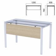 Царга к столам на металлокаркасе «Арго», шириной 1200 мм, ясень шимо