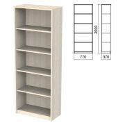 Шкаф (стеллаж) «Арго», 770х370х2000 мм, 4 полки, ясень шимо