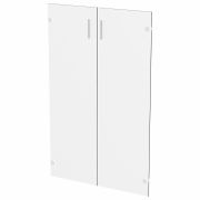 Дверь СТЕКЛО прозрачное «Арго», КОМПЛЕКТ 2 шт., 355х4х1120 мм, БЕЗ ФУРНИТУРЫ