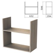 Полка навесная настенная «Бюджет», 632х294х596 мм, дуб сонома, 402668-091