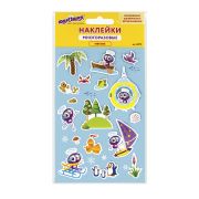 Наклейки зефирные «Моя планета», многоразовые, 10х15 см, ЮНЛАНДИЯ, 661798
